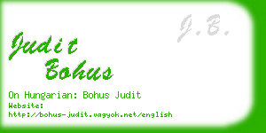 judit bohus business card